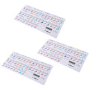 3 Pieces Piano Keyboard 61 Electronic Keyboard Key Stickers