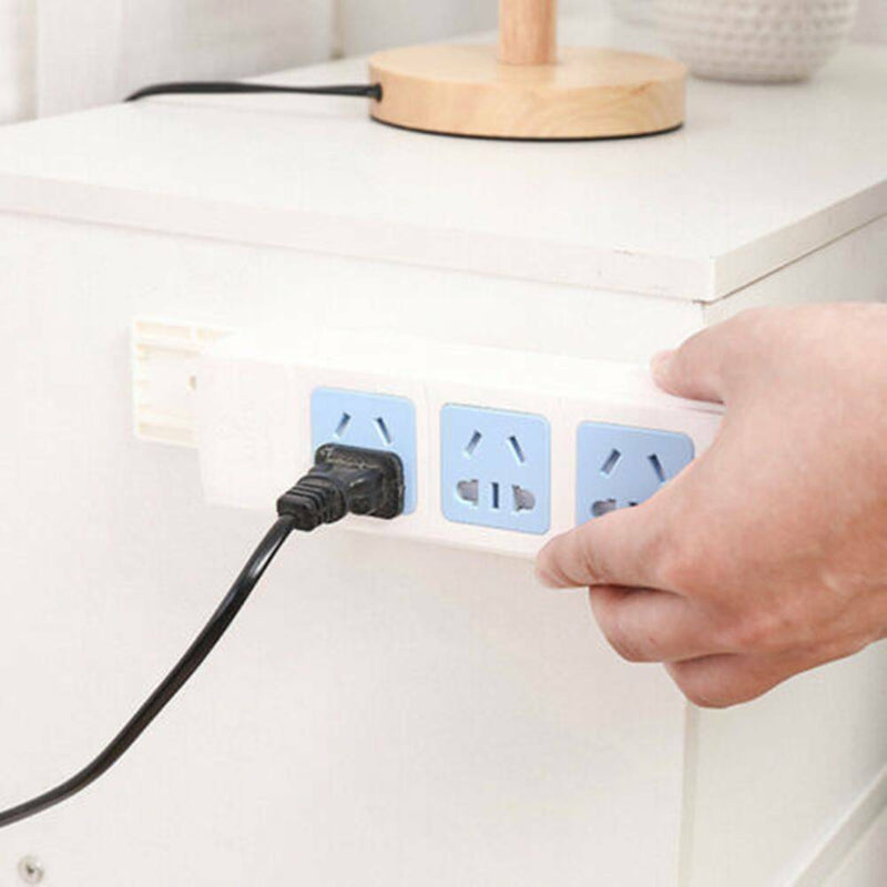 1 Set Wall Hanging Patch Panel Wall Storage Plug Extension Socket Holder US.