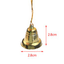 6Pcs/Set  Small Christmas Craft Jingle Bell Dangle Charms With LoopJewelryGif ï¼W