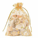 100Pcs 9x12cm Sheer Drawstring Heart Organza Jewelry Pouches Wedding Party  N2I6
