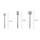3pcs 1/87 Electric Line Poles Telephone Poles SCENERY Building Accessories