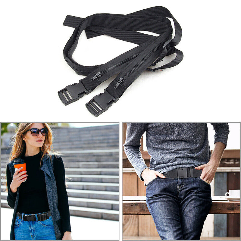 Outdoor Molle Sports Belt Combat Zipper Hidden Money Waistband with Buckle