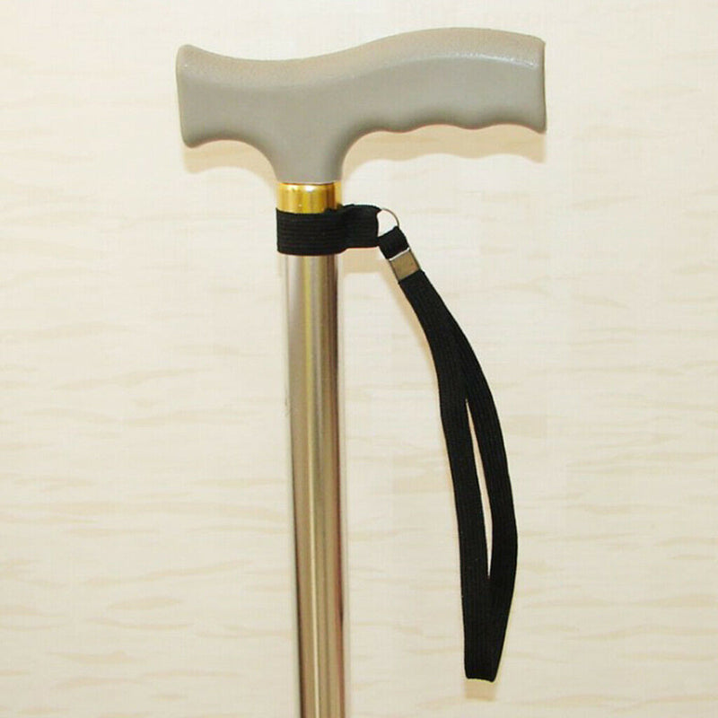 6x Durable Nylon Walking Stick Ropes Hand Wrist Straps Anti Lost Black 24cm