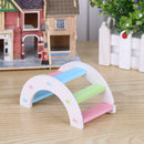 Hamster Colorful Ladder Toys Small Animal Pets Climbing Wood Rainbow Bridge