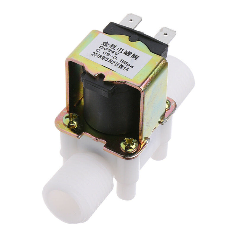1/2" DC 24V Electric Solenoid Valve Magnetic Water Air Inlet Flow Switch N/C