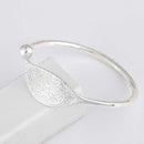 Simple Fashion stamped ball feather leaf bracelets bangles and jewelry F K2 A7P2