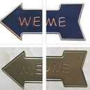 Metal Arrow Cast Iron WAY OUT Exit WELCOME Door Gate Sign Plate Poster 5