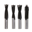 4 Pack Carbide 11-14mm Cutter Diameter Brad Point Boring Bits CNC Woodworking