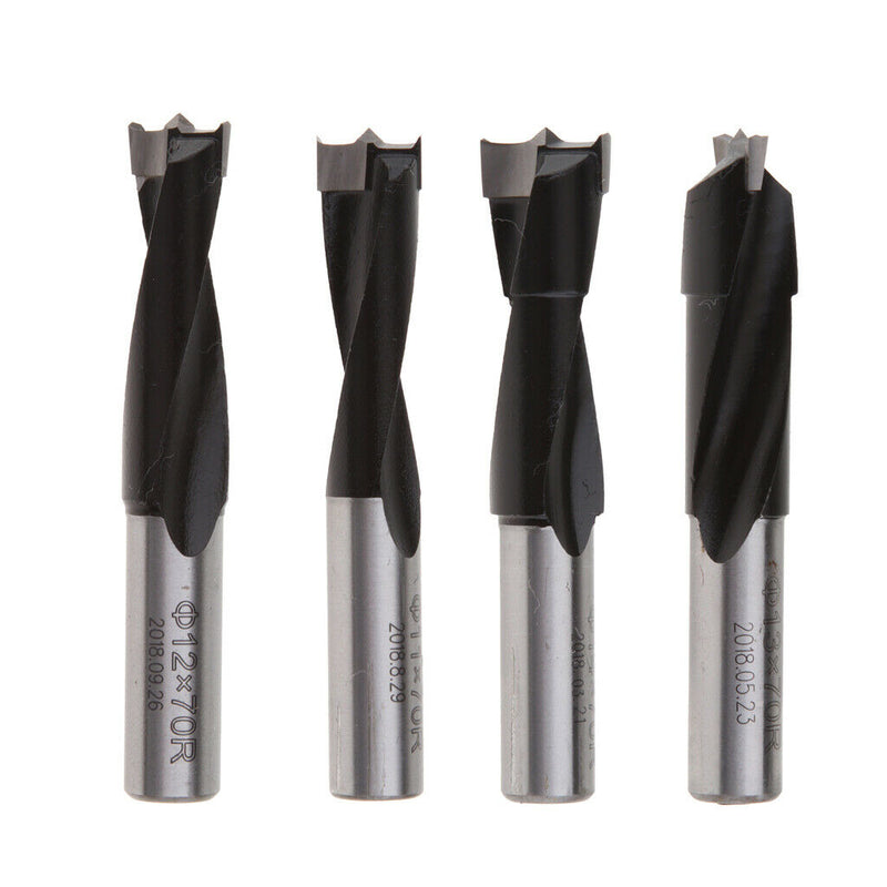 4 Pack Carbide 11-14mm Cutter Diameter Brad Point Boring Bits CNC Woodworking