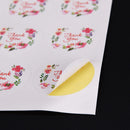 100pcs 3.5cm Flower Design Stickers Paper Labels Thank You Seals For Gifts MO