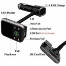 Wireless Bluetooth Car MP3 Player FM Transmitter Radio LCD SD USB Charger K