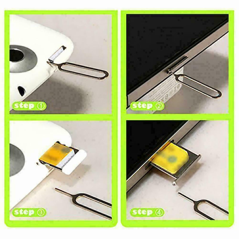 10pcs Sim Card Tray Remover Eject Ejector Pin Key Tool BIN Phones Accessori E6N8