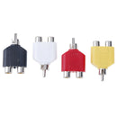 4Ã—AV RCA Splitter Y Lotus Audio Video Plug Converter 1 Male to 2 Female Adap OZ