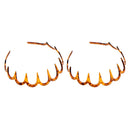 2set Deep Teeth Headband Wave Hair Hoop Girls Beach Travel Hair Decor 11cm