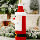 Wine Bottle Cover Christmas Decors Cartoon Dust Cover for Home Table (A)