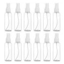 12pcs 50ml Transparent Plastic Empty Spray Bottle Mini Toner Perfume Bottle
