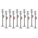10Pcs Standard 1:87 Mini Electric Line Pole For Train Park Layout HO Scale