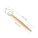 Bread Dough Whisk Mixer Egg Beater Wooden Accessories Tool Home Kitchen