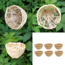 6pcs Bamboo Canary Nest Pan Bird Breeding Hatch Cage Small Parrot Rest Cave