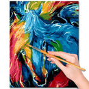 Colorful Horse DIY Oil Painting Paint by Numbers Kit Unframed Home Art Crafts