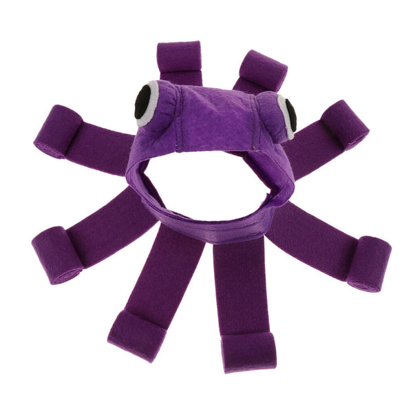 Octopus Wigs Pet Halloween Hat Adjustable Collar for Dog Cat Party Supplies