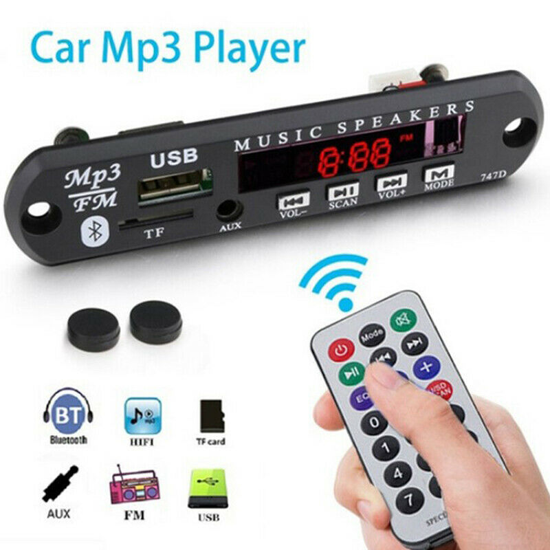 12V MP3 WMA Decoder Board Audio Module USB TF Radio Bluetooth5.0 WirelessB Ew