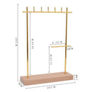 Solid Wood Metal Earrings Display Holder Necklace Pendant Display Stand Jew