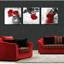 3 Panel Rose in Water Abstract Art Unframed Wall Picture Art Painting