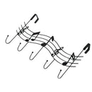 Creative Iron Musical Note Gate Hook Strong Wall Hanger Hook Free Nail (Bla