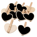 Wooden Mini Blackboard Chalkboard Message Sign Hanging Tags Wedding 10Pcs