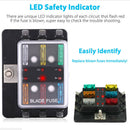 Motorcycle 6 Way LED Indictor Light Blade Box Circuit Fuse Block For Boat Car