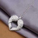 New Heart-shaped Pendant Fashion Necklace Gift Angel Heart Wings