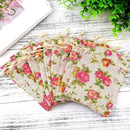 30 Pack Rose Drawstring Bags Burlap Flower Pouch Bags Gift Bags Jewelry Pou U3R2