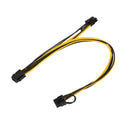 PCI-E 6-Pin Female to Dual 8-Pin (6+2 Pin) Male Video Card Power Cable