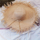 Beach Hat Summer Women Casual Sun Hats Hats Wide Brim Straw Solid Color Fol