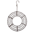 Iron Wire Wreath Ring+Heart Succulent Pot Metal Hanging Planter Plant Holder