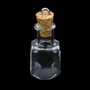 10pc Glass Cork Bottles Square Vial Wishing Bottle DIY Pendants Clear