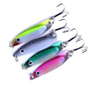 4Pcs/Lot Colorful Trout Spoon Metal Fishing Lures Spinner Baits Bass Tack H J7I7