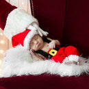 Newborn Infant Christmas Theme Photography Clothing Suspender Trousers+Hat