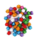 Lot 70x Glitter Tinsel Pompom Balls Small Pom Pom Ball Toys 3.5cm