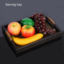 Multi-Functional Wooden Serving Trays With Handle Rectangle Handmade Rattan