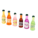 6Pieces Kitchen Bar Decoration Drink Wine Juice Champagne Beer Bottles for 1:12