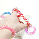 10pcs Gradient color elastic telephone wire cord head ties hair band rope ME