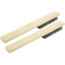 Stainless Steel Wire Cleaning Brushes Wood Handle Wire Scratch Dust Brush FGY