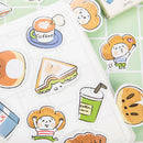 45pcs/box Bread DIY Stationary Stickers Paper Lables Gifts Packaging Decor B&X