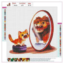5D DIY Full Drill Diamond Painting Novelty Cat Lion Cross Stitch Embroidery