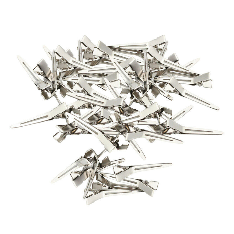 200x Iron Bows Alligator Curl Clips Blank Hair Pins Clamps DIY Projects