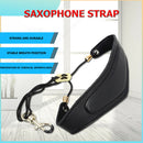 Saxophone Neck Strap Adjustable Leather Shoulder Belt with Metal Buckle  A