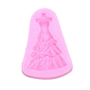 wedding dress skirt silicone mould fondant cake decoration baking mold displa 3C