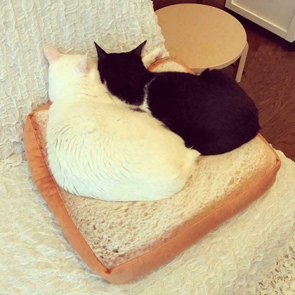 Cute Toast Bread Dog Cat Mat Pet Padded Bolster Puppy Bed Cushions Warm New V9E3